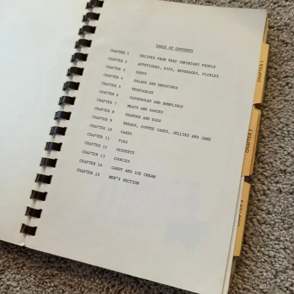 Vintage What's Cookin Regional Recipe Book Buffalo, Illinois St Joseph Church